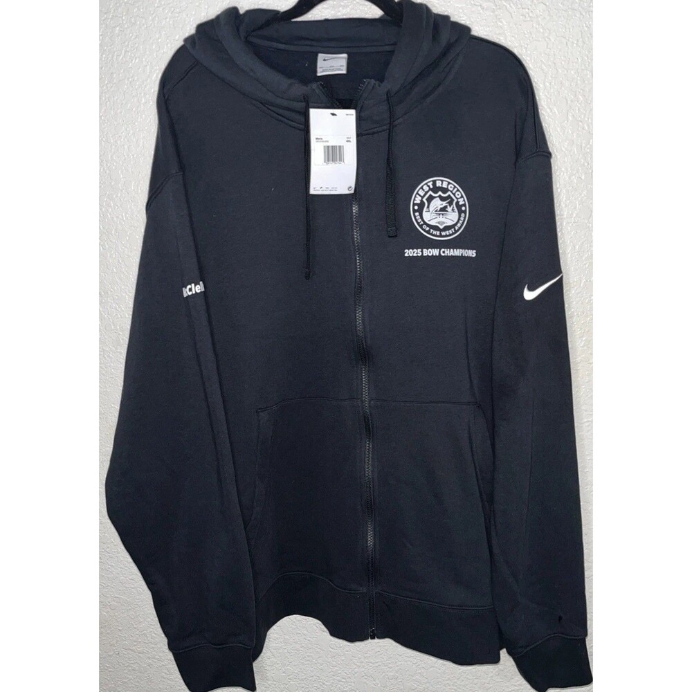 Nike Full Zip Hoodie “2025 Bow Champions” Men Sz 4X Black